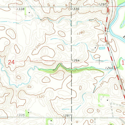 United States Geological Survey Wallingford, IA (1972, 24000-Scale) digital map