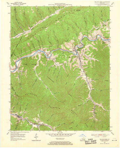 United States Geological Survey Wallins Creek, KY (1954, 24000-Scale) digital map