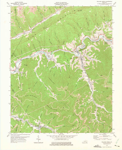 United States Geological Survey Wallins Creek, KY (1974, 24000-Scale) digital map