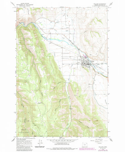 United States Geological Survey Wallowa, OR (1964, 24000-Scale) digital map