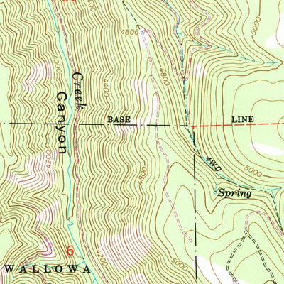 United States Geological Survey Wallowa, OR (1964, 24000-Scale) digital map