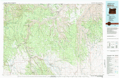 United States Geological Survey Wallowa, OR-WA (1982, 100000-Scale) digital map