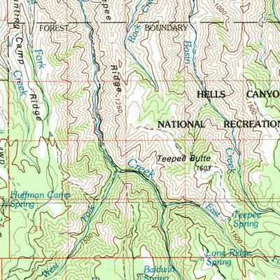 United States Geological Survey Wallowa, OR-WA (1982, 100000-Scale) digital map