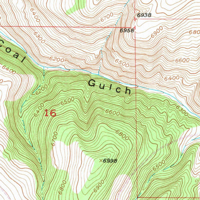 United States Geological Survey Wallrock, MT (1951, 24000-Scale) digital map