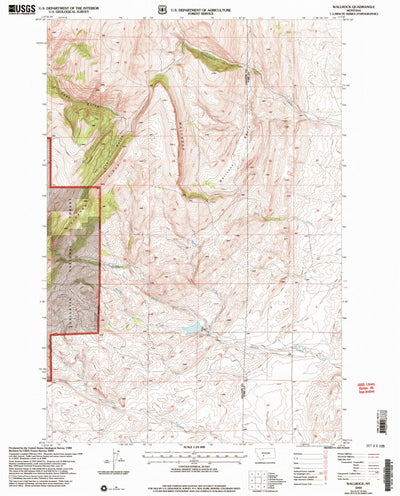 United States Geological Survey Wallrock, MT (2000, 24000-Scale) digital map
