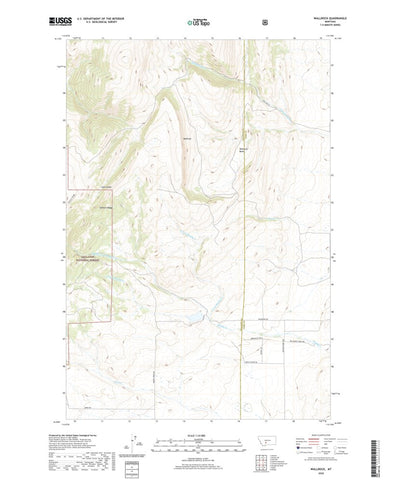 United States Geological Survey Wallrock, MT (2020, 24000-Scale) digital map