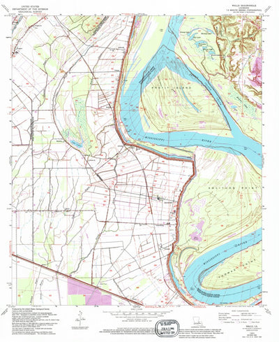 United States Geological Survey Walls, LA (1963, 24000-Scale) digital map