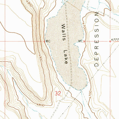 United States Geological Survey Walls Lake, OR (1971, 24000-Scale) digital map