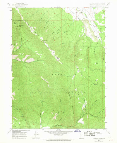 United States Geological Survey Wallsburg Ridge, UT (1967, 24000-Scale) digital map