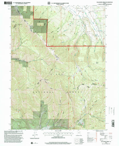 United States Geological Survey Wallsburg Ridge, UT (1998, 24000-Scale) digital map