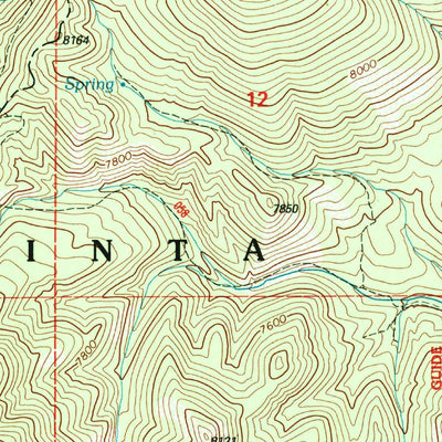 United States Geological Survey Wallsburg Ridge, UT (1998, 24000-Scale) digital map