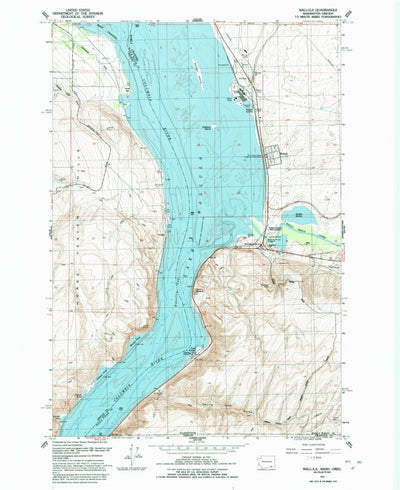 United States Geological Survey Wallula, WA-OR (1992, 24000-Scale) digital map