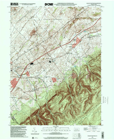 United States Geological Survey Walnut Bottom, PA (1999, 24000-Scale) digital map