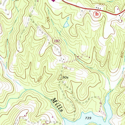 United States Geological Survey Walnut Cove, NC (1971, 24000-Scale) digital map