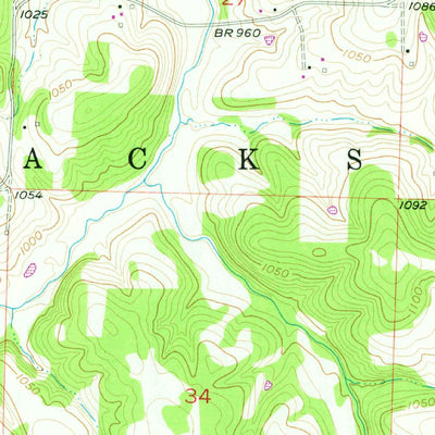 United States Geological Survey Walnut Grove, MO (1956, 24000-Scale) digital map