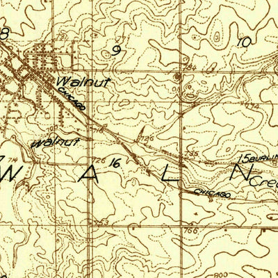 United States Geological Survey Walnut, IL (1930, 48000-Scale) digital map