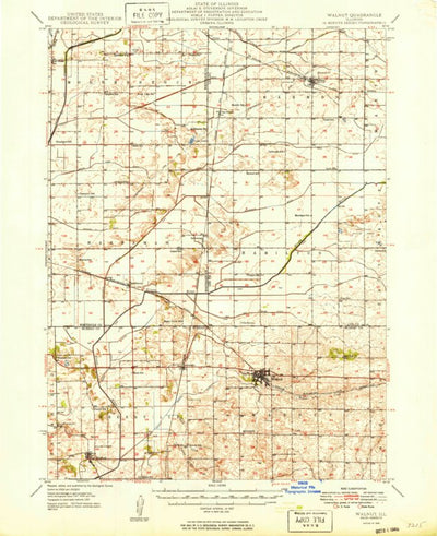 United States Geological Survey Walnut, IL (1949, 62500-Scale) digital map