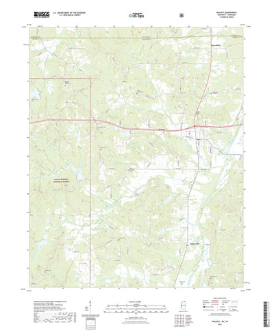 United States Geological Survey Walnut, MS (2021, 24000-Scale) digital map