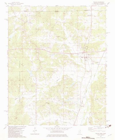 United States Geological Survey Walnut, MS-TN (1982, 24000-Scale) digital map