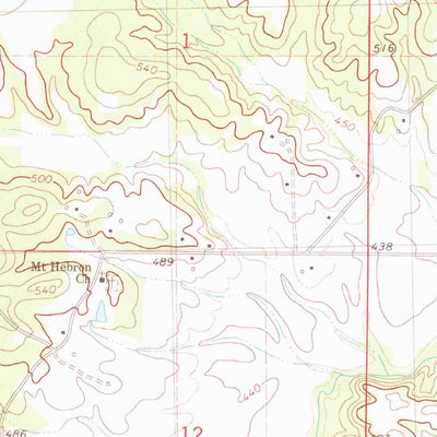 United States Geological Survey Walnut, MS-TN (1982, 24000-Scale) digital map