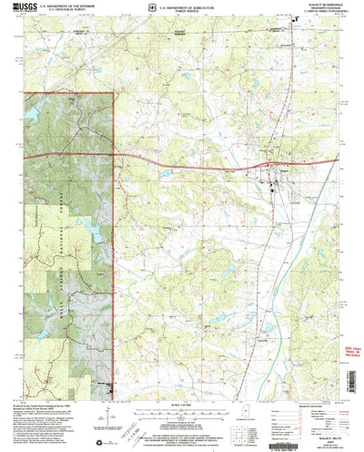 United States Geological Survey Walnut, MS-TN (2000, 24000-Scale) digital map
