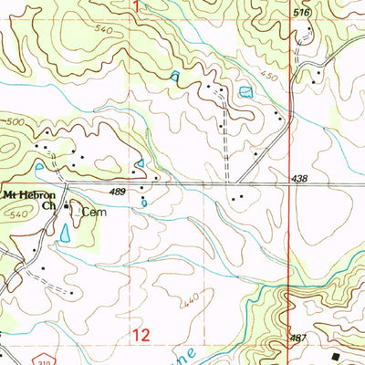 United States Geological Survey Walnut, MS-TN (2000, 24000-Scale) digital map