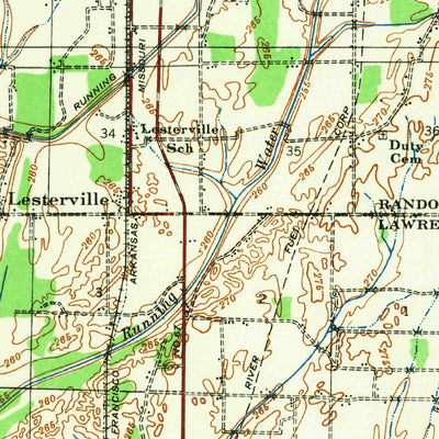 United States Geological Survey Walnut Ridge, AR (1935, 62500-Scale) digital map