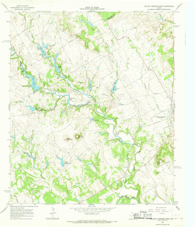 United States Geological Survey Walnut Springs West, TX (1966, 24000-Scale) digital map
