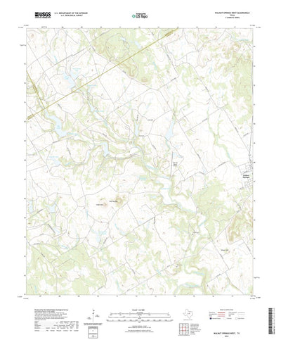 United States Geological Survey Walnut Springs West, TX (2022, 24000-Scale) digital map