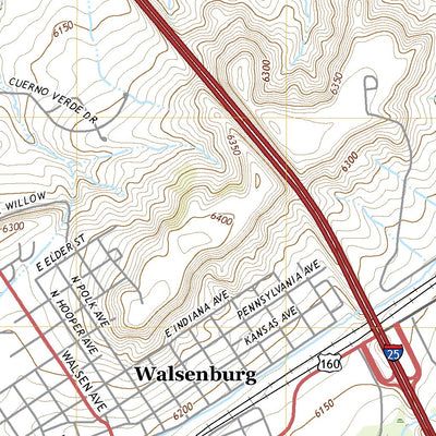 United States Geological Survey Walsenburg North, CO (2022, 24000-Scale) digital map
