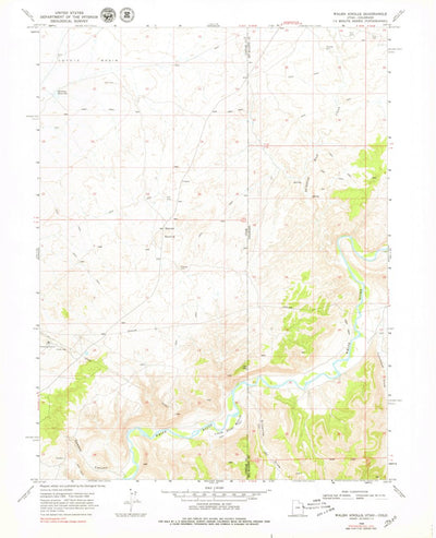 United States Geological Survey Walsh Knolls, UT-CO (1968, 24000-Scale) digital map