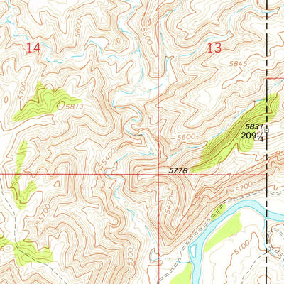 United States Geological Survey Walsh Knolls, UT-CO (1968, 24000-Scale) digital map