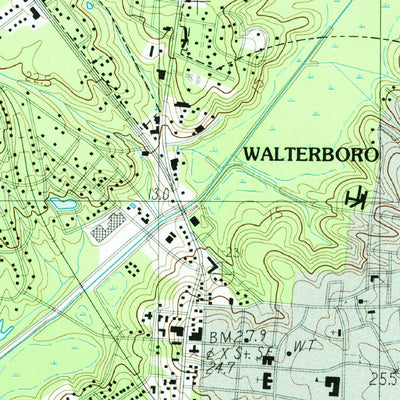 United States Geological Survey Walterboro, SC (1988, 24000-Scale) digital map