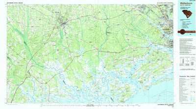 United States Geological Survey Walterboro, SC (1990, 100000-Scale) digital map