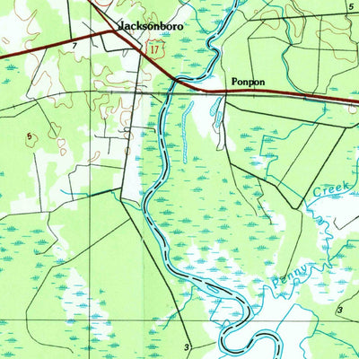 United States Geological Survey Walterboro, SC (1990, 100000-Scale) digital map