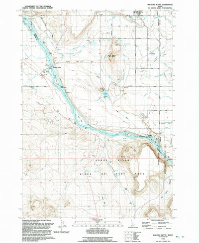 United States Geological Survey Walters Butte, ID (1992, 24000-Scale) digital map