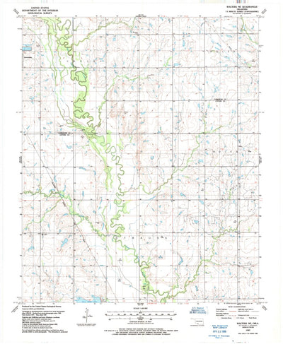 United States Geological Survey Walters NE, OK (1987, 24000-Scale) digital map