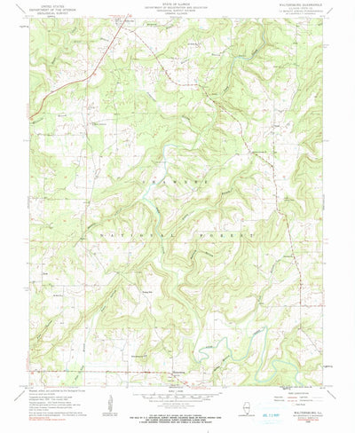 United States Geological Survey Waltersburg, IL (1962, 24000-Scale) digital map