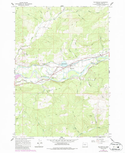 United States Geological Survey Walterville, OR (1967, 24000-Scale) digital map