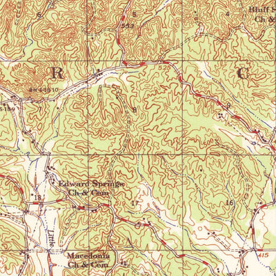 United States Geological Survey Walthall, MS (1953, 62500-Scale) digital map
