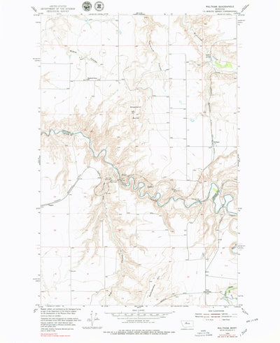 United States Geological Survey Waltham, MT (1954, 24000-Scale) digital map