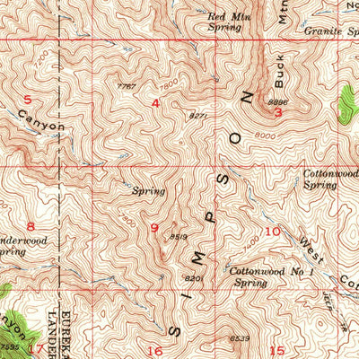 United States Geological Survey Walti Hot Springs, NV (1956, 62500-Scale) digital map
