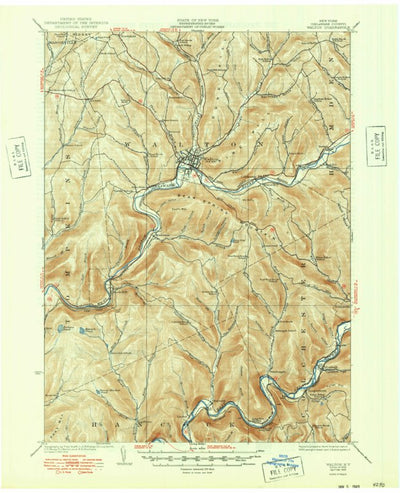 United States Geological Survey Walton, NY (1925, 62500-Scale) digital map