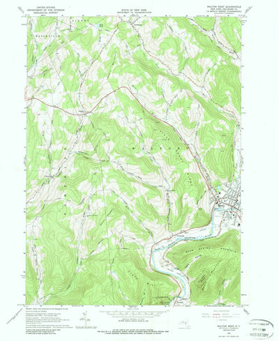 United States Geological Survey Walton West, NY (1965, 24000-Scale) digital map