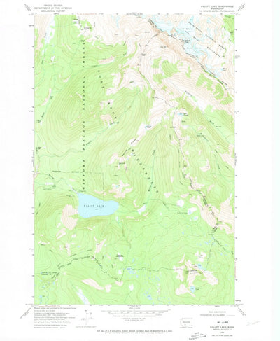 United States Geological Survey Walupt Lake, WA (1970, 24000-Scale) digital map
