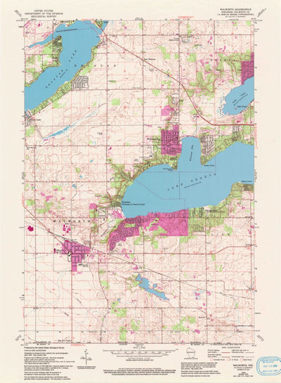 United States Geological Survey Walworth, WI (1960, 24000-Scale) digital map