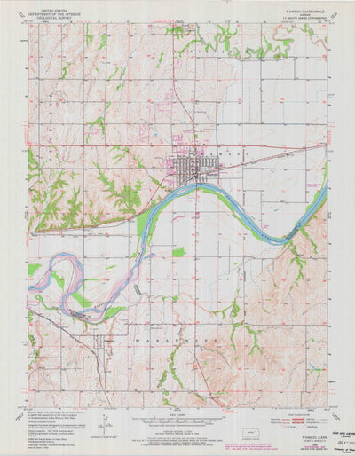 United States Geological Survey Wamego, KS (1953, 24000-Scale) digital map