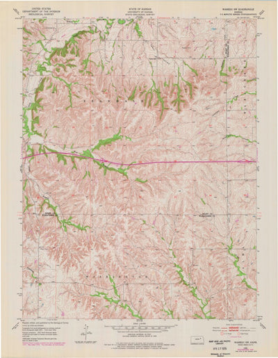 United States Geological Survey Wamego SW, KS (1953, 24000-Scale) digital map