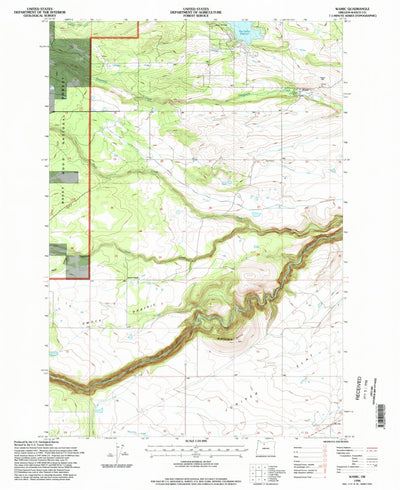 United States Geological Survey Wamic, OR (1996, 24000-Scale) digital map