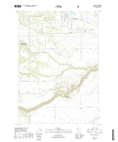 United States Geological Survey Wamic, OR (2020, 24000-Scale) digital map